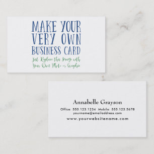 Add Your Favourite Photo or Image to the Front Business Card