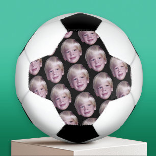 Add Your Floating Head Photo - Small Pattern Black Football