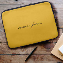 Add Your Full Name Minimal Monogram Mustard Yellow
