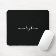Add Your Full Name Minimal Monogram on Black