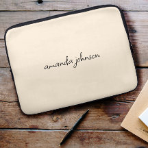 Add Your Full Name Minimal Monogram on Cream