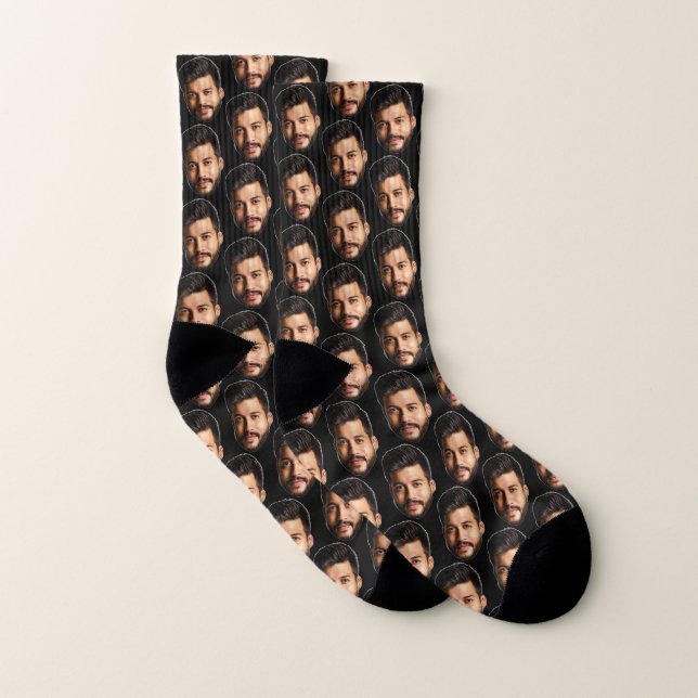 Add Your Funny Face Photo Pattern Personalised  So Socks (Pair)