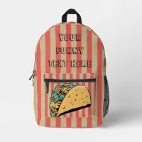 Add your Funny quote Cool Taco Retro Stripes