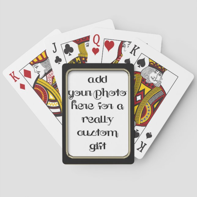 Add Your Goat photo Black Frame Bicycle® Play Playing Cards (Back)