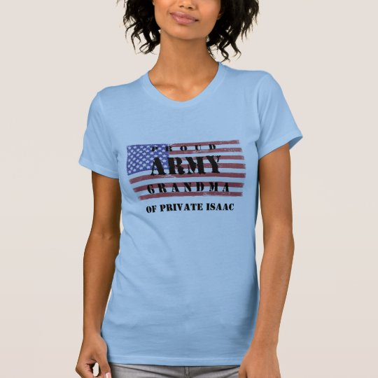 Add Your Grandchild's Name Proud Army Grandma Shir T-Shirt