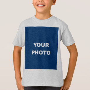 Add Your Image Photo Picture Logo Ash Colour T-Shirt