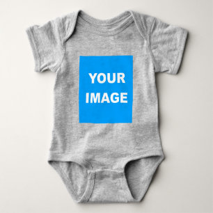 Add Your Image Photo Picture Logo Heather Grey Baby Bodysuit