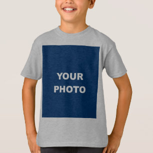 Add Your Image Photo Picture Logo Light Steel T-Shirt