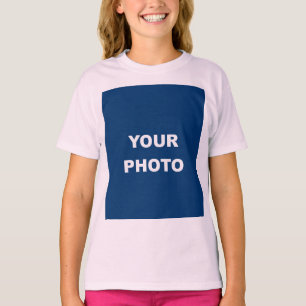 Add Your Image Photo Picture Logo Pale Pink T-Shirt