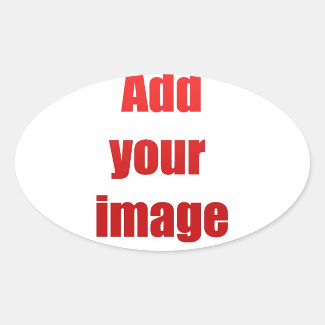 Add your image to customise oval sticker (Front)