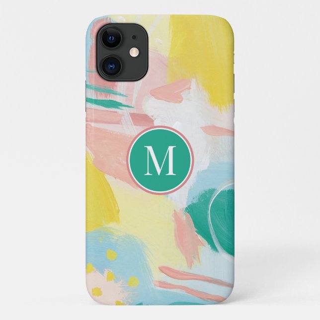 Add Your Initial | Fresh Face Abstract Case-Mate iPhone Case (Back)