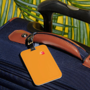 Add Your Initial Orange Luggage Tag