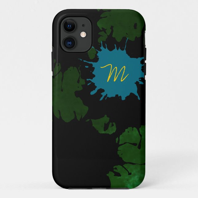 add your initial to the splashes Case-Mate iPhone case (Back)
