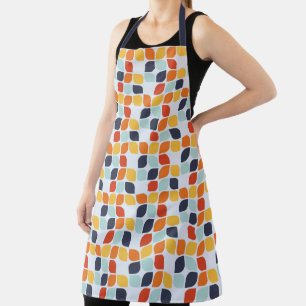 Add Your Initial Vintage Geometric Pattern Apron