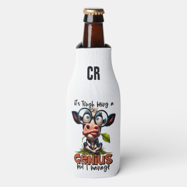 Add your initials/ Add Text on back Bottle Cooler (Bottle Front)