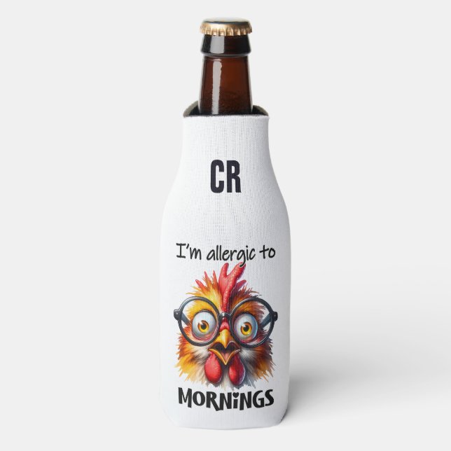 Add your initials/ Add Text on back Bottle Cooler (Bottle Front)