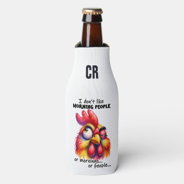 Add your initials/ Add Text on back Bottle Cooler (Bottle Front)