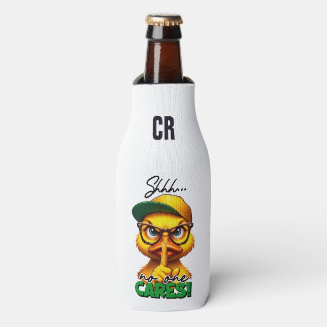 Add your initials/ Add Text on back Bottle Cooler (Bottle Front)