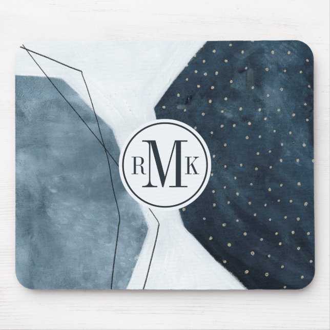 Add Your Initials | Adjacent Abstraction Mouse Mat (Front)