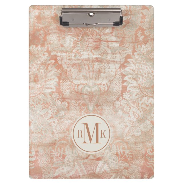 Add Your Initials | Garnet Weft Clipboard (Front)