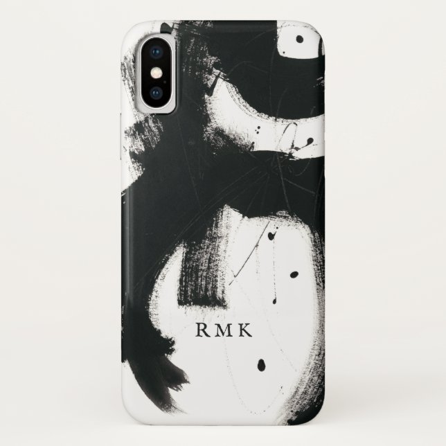 Add Your Initials | Onyx Gesture Case-Mate iPhone Case (Back)