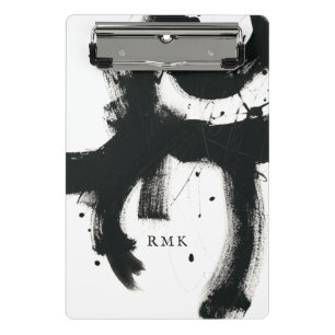 Add Your Initials   Onyx Gesture Mini Clipboard