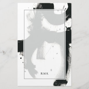 Add Your Initials   Onyx Gesture Stationery
