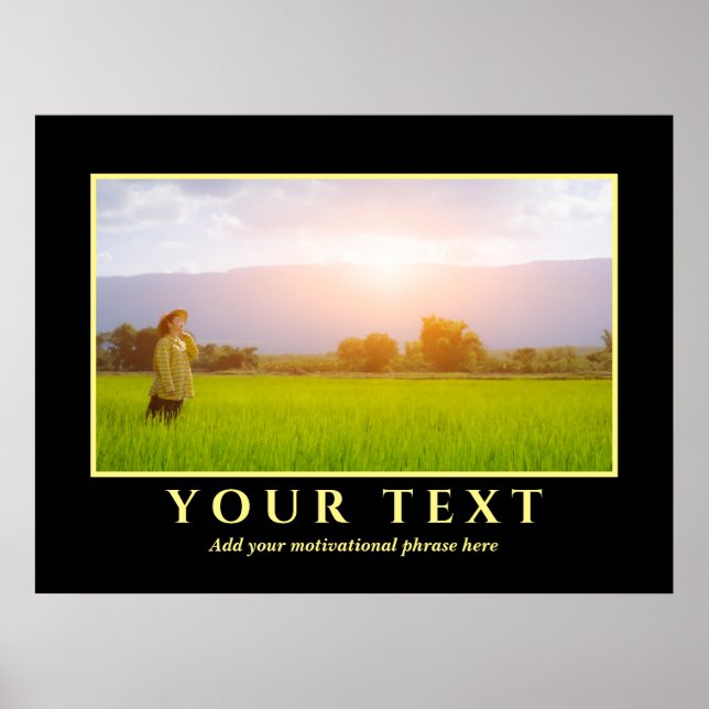 Add Your Inspirational Text Photo Poster (Front)