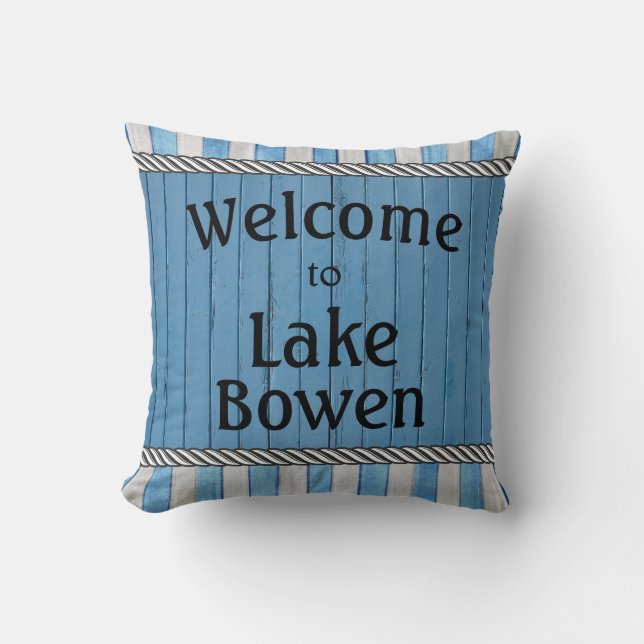 Add Your  Lake Personalised Lake Pillow (Front)