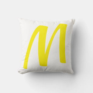 Add Your Letter M Throw Pillow Cushion