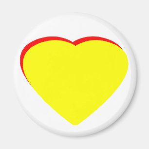Add Your Lettes Here Heart Yellow Red The MUSEUM Magnet