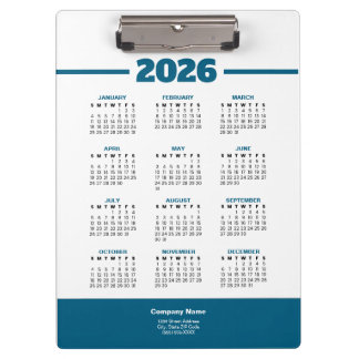 Add Your Logo 2026 Business Calendar Clipboard