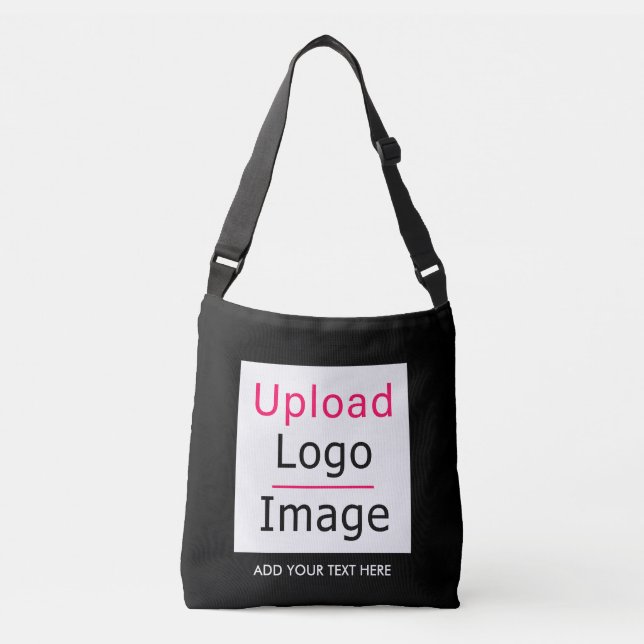 Add Your Logo and Custom Text Modern Business Chic Crossbody Bag (Front)