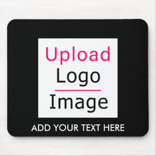 Add Your Logo and Custom Text Modern Business Chic Mouse Mat