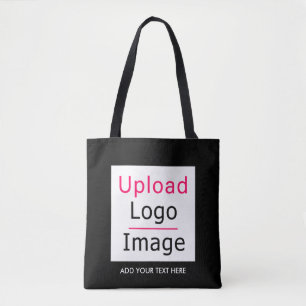 Add Your Logo and Custom Text Modern Business Chic Tote Bag