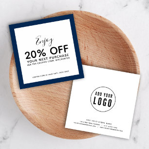 Add Your Logo and Editable Color Discount Card