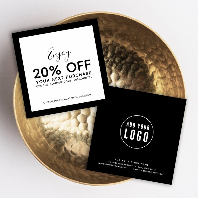 Add Your Logo and Editable Color Discount Card (Creator Uploaded)