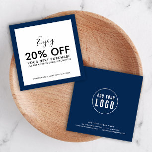 Add Your Logo and Editable Colour Discount Card