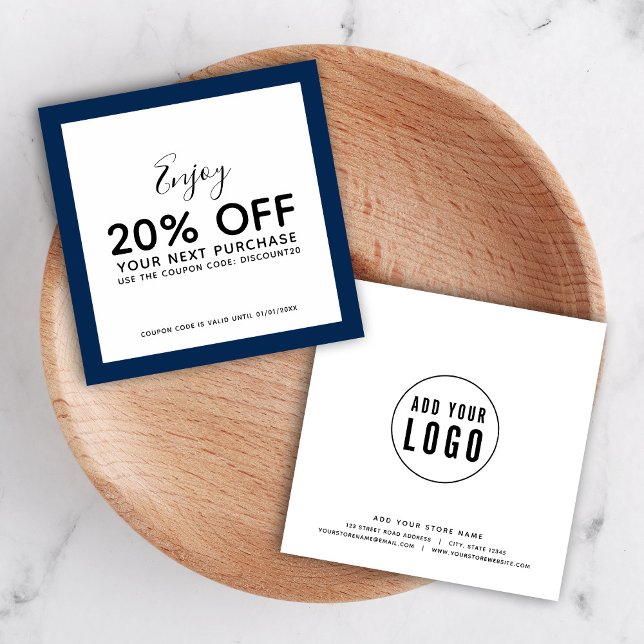 Add Your Logo and Editable Colour Discount Card (Creator Uploaded)
