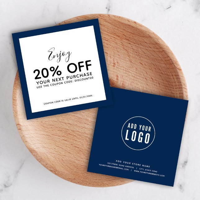 Add Your Logo and Editable Colour Discount Card (Creator Uploaded)