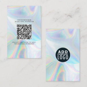 Add Your Logo and QR Code DIY Holographic Business Card