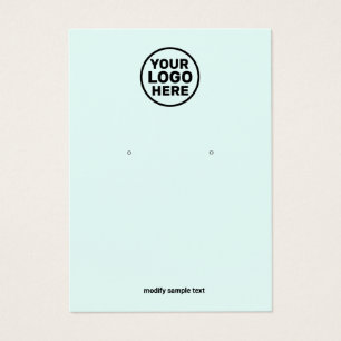 Add Your Logo Aqua Blue Earring Display Card