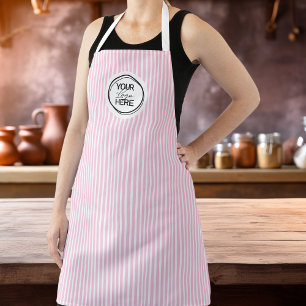 Add Your Logo Baking Cooking Pink Apron