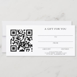 Add Your Logo Beauty Gift For You Certificate QR