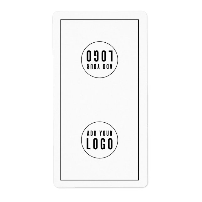 Add Your Logo Black Border Bag Packaging Sticker (Front)