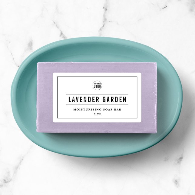 Add Your Logo Black Border & Lines Product Label (Creator Uploaded)