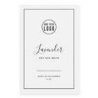 Add Your Logo Black Border Product Label