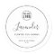 Add Your Logo Black Border Round Product Label