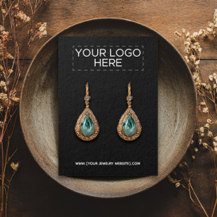Add Your Logo - Black Earring Display Card