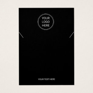 Add Your Logo Black Necklace Display Cards